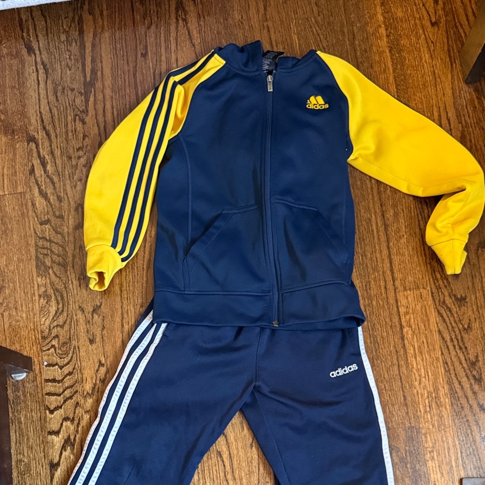 Adidas Blue and Yellow Athletic Set